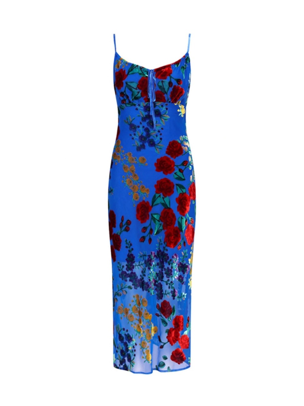 Commense Velvet Floral Appliqué Cami Dress S CN2 - Picture 6 of 6